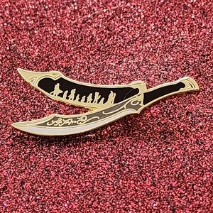 Lord Of The Rings Aaragon's Sword Elvish Writing LOTR Hard Ename…